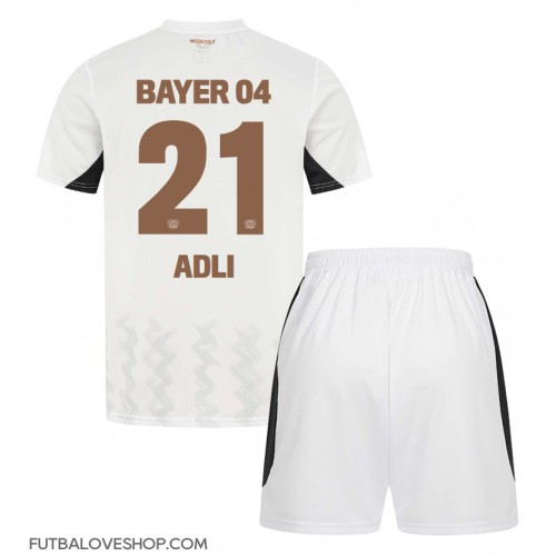 Dres Bayer Leverkusen Amine Adli #21 Preč pre deti 2024-25 Krátky Rukáv (+ trenírky)